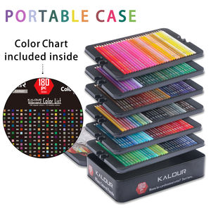 KALOUR Fournitures d'Art Professionnelles, Ensemble de 180 Crayons de Couleur dans une Boîte en Métal avec 180 Couleurs Vives et Mine Tendre pour le <span class=keywords><strong>Dessin</strong></span> - Product Image 6