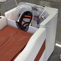 Machine à shampooing intelligente automatique, lavage des cheveux mains libres avec contrôle de la température et massage du cuir chevelu pour salon professionnel