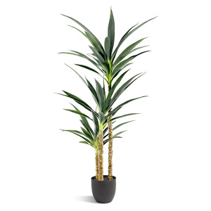 Planta de <span class=keywords><strong>agave</strong></span> artificial de imitación de árbol <span class=keywords><strong>en</strong></span> <span class=keywords><strong>maceta</strong></span> de plástico para decoración del hogar Decoración de oficina interior o exterior - Product Image 1