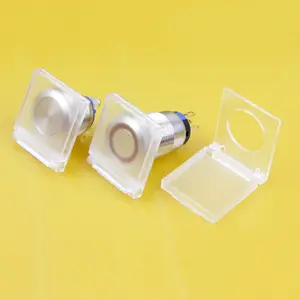 16/19/22mm metal push button switch protective cover dust cover transparent white anti-missing splash water cover
