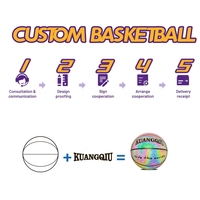 Ballon de basket personnalisé avec logo, taille 7, ballon de basket réfléchissant lumineux tendance