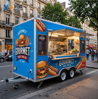 Remolque de Comida Profesional para Arroz y Hamburguesas Premium, Certificado CE, Ideal para Festivales