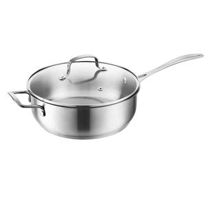 Juego de Ollas de Acero Inoxidable 304: Sartén Profunda + Cacerola + Olla para Caldo |   Utensilios de Cocina Compatibles con Inducción, Revestimientos No <span class=keywords><strong>Tóxicos</strong></span> - Product Image 4