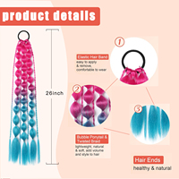 Vente en gros Postiche Synthétique Tressage Cheveux Queue de Cheval Élastique Twist Crochet Ombre Jumbo Tresse Extension de Cheveux