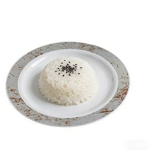 จานพลาสติกสีขาวขอบลายหินอ่อนสีทอง สำหรับงานจัดเลี้ยง งานแต่งงาน งานปาร์ตี้ ร้านอาหาร ขายส่ง - Product Image 1