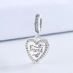 Fábrica en Stock AAAA Zirconia <span class=keywords><strong>Amor</strong></span> de plata 925 corazón encantos para la fabricación de la joyería - Product Image 5