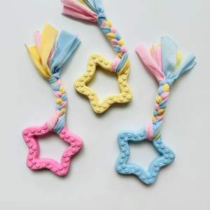 Toptan TPR Yıldız Şeklinde Diş Temizleme Köpek Çiğneme Oyuncağı Kumaş İpli Köpek TPR Oyuncağı - Product Image 5