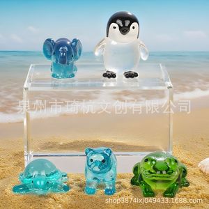 Figurita de oso mini transparente y bonita, decoración artística para el hogar, regalo artesanal para sala de estar y dormitorio - Product Image 4