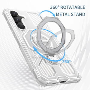 Pour S25 FE S26 <span class=keywords><strong>Plus</strong></span> Étui de téléphone transparent résistant aux chocs en TPU+PC de luxe 360 Durable Charge magnétique sans fil Métal - Product Image 3