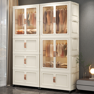 Haogle Multifunctional <strong>Foldable</strong> Bedroom Furniture Kids' Cabinets Large Capacity Baby <strong>Wardrobe</strong> Plastic <strong>Foldable</strong> <strong>Wardrobe</strong> - Product Image 4