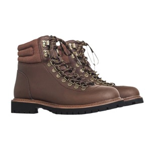 Botas de Trabajo de Cuero Negro para Hombre, Punta Redonda, con Cordones, Impermeables, para Caminar en Invierno, Entresuela de EVA, Suela de Goma - Product Image 5