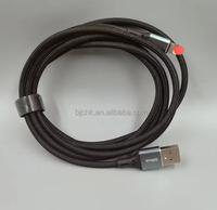 Kabel Pengisian Cepat USB-A yang Kompatibel untuk Pengisian Cepat Power Bank iPhone 15; Kabel Data Konduktor Tembaga Murni Berlapis untuk Transfer Data