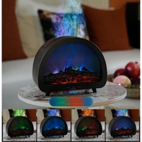 Diffuseur d'huiles essentielles 2026, nouveau modèle, flamme colorée, vapeur d'eau, cheminée, diffuseur d'arômes, humidificateur d'air pour la chambre à coucher, décoration de la maison