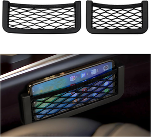 2 Organizadores de Asiento Trasero de Coche ABS con Más de 12 Compartimentos, Modelo Tenghui <span class=keywords><strong>SJ</strong></span>, Bolsa de Almacenamiento de Malla con Cinta Adhesiva de Doble Cara - Product Image 1