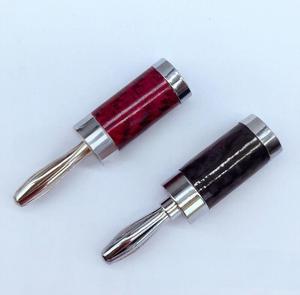 Audiophile Banana Plug 8,0mm chapado en rodio fibra de carbono altavoz <span class=keywords><strong>Terminal</strong></span> conector Audio amplificador placa macho Banana adaptadores - Product Image 2