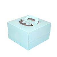 Boîte à gâteau d'anniversaire de vente chaude 4 pouces 6 pouces 8 pouces portable mousse au fromage domestique petite boîte d'emballage de crème pâtissière