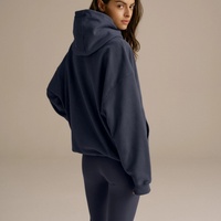 Sudadera con Capucha Personalizada con Apliques y Logotipo Bordado en 3D, Transpirable, para Invierno, de Algodón Grueso, Estilo Oversize