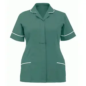 Frauen Krankens ch wester Uniform Kurzarm V-Ausschnitt Knopf Tops Sommer Plus Size Damen T-Shirt Pflege Arbeiter Tunika Klinik Kleidung 2021 Neu