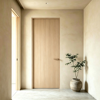 Porte intérieure en bois pour chambre à coucher, salon, avec cadre en WPC, porte en bois et aluminium pour maison, appartement, hôtel