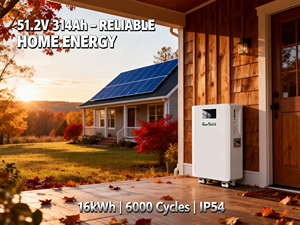 Sistem Energi Surya 51.2V 314Ah 16kWh Baterai Terpasang di Dinding dengan Roda - Product Image 6
