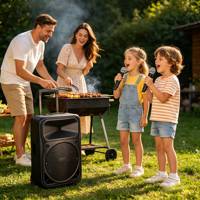 Système audio pour danse carrée TAQ112 – Enceinte karaoké professionnelle d'extérieur avec microphone, chariot pour micro portable 2, idéal pour usage domestique