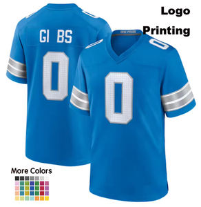 カスタム # 16 # 0 # 14 デトロイト アメリカンフットボール ジャージ 縫製済み 通気性メッシュ スポーツユニフォーム メンズ用 名前・背番号入り - Product Image 1