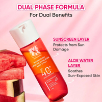 Spray solaire corporel rafraîchissant OEM DOM Bio Pastèque Aloès SPF 40+ PA+++ Hydratant Protection Solaire Efficace en Brume
