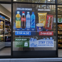 Film LED transparent pour vitrine de magasin de proximité
