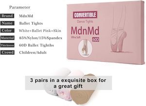 Collants de ballet pour femmes pour filles, leggings de danse convertibles ultra doux, collants de transition pour tout-petits enfants adultes - Product Image 3