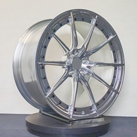 Nouvelles jantes forgées en alliage d'aluminium personnalisées, design concave en deux parties, rivets décoratifs, finition chromée, processus de polissage pour