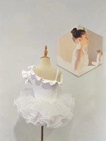 Tenue de danse, nouvelle robe de tutu blanche irrégulière à la mode pour les petites filles