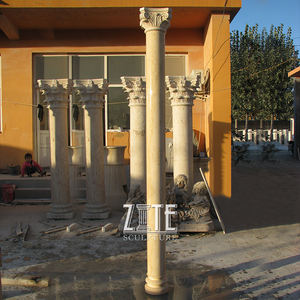 उच्च गुणवत्ता हाथ नक्काशीदार प्राकृतिक संगमरमर स्तंभ पत्थर स्तंभ प्रतिमा - Product Image 4