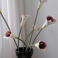 Fleurs artificielles de haute qualité au toucher réel, lys d'arum, lys calla en PU, fleurs décoratives pour mariage, décoration de la maison, fleurs pour Noël