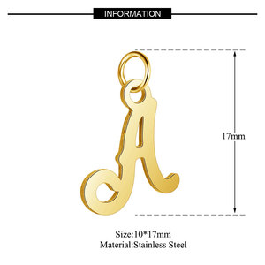 Dijes de Acero Inoxidable 304 de Envío Rápido, Dijes de Metal con el Alfabeto <span class=keywords><strong>Griego</strong></span>, Dijes de 26 Letras al por Mayor para Manualidades de Joyería - Product Image 5
