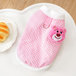 MSYO baju anjing <span class=keywords><strong>Fashion</strong></span> lucu bordir kualitas tinggi Multi warna baju hewan peliharaan musim semi musim dingin katun lembut pakaian hewan peliharaan poliester - Product Image 6