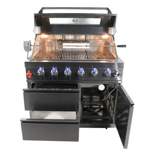 Barbecue à gaz de cuisine extérieure à <span class=keywords><strong>6</strong></span> brûleurs en acier inoxydable pour fête à la maison avec rôtissoire à poulet - Product Image 4