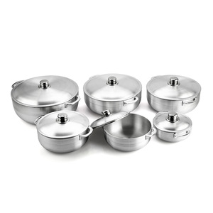 Venta al por mayor de aluminio lijado cazuela establece ollas de cocina antiadherentes resistente al calor utensilios de cocina para cocinar - Product Image 1