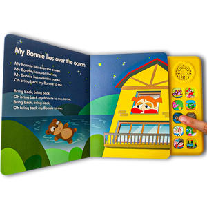 Fabricación personalizada <span class=keywords><strong>para</strong></span> niños Módulo de <span class=keywords><strong>libro</strong></span> de <span class=keywords><strong>audio</strong></span> Libros de tablero de aprendizaje temprano con botones de <span class=keywords><strong>libro</strong></span> de sonido Empuje de botones múltiples - Product Image 3