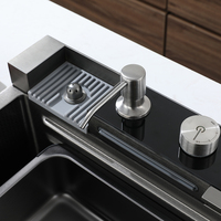 Éviers de cuisine multifonctionnels en acier inoxydable 304 avec cascade intelligente Flying Rain