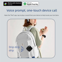 Traceur intelligent double système compatible avec Apple Find My et Android Google Find Hub, 365 jours d'autonomie en veille, étanche, balise de localisation