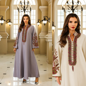 Dubai Abaya Robe per le donne lunga estate vestito in poliestere per le signore Cross-Border all'ingrosso per <span class=keywords><strong>turchia</strong></span> medio oriente paesi musulmani - Product Image 1