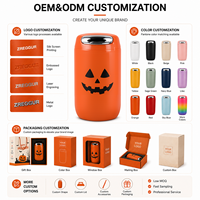 Set de Regalo de Tazas de Café de Halloween de 350ml, Taza Aislada de Acero Inoxidable con Diseño Personalizado de Calabaza y Fantasma, Proveedor Mayorista