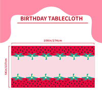Creative fraise imprimé Rectangle PLA nappe décor maison fête Table couverture imperméable et résistant à l'huile nappe en gros
