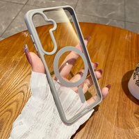 Coque de téléphone transparente en TPU avec dos magnétique pour Samsung Galaxy S26 Ultra S25 FE A36, coque rigide antichoc