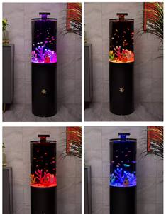 Tanque de peces de acuario para Navidad Venta directa de fábrica Estilo moderno Tanque de peces cilíndrico de pie Acuario Tanque de medusas - Product Image 6