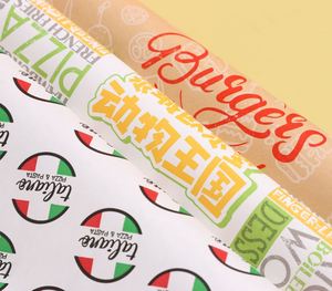 Emballage personnalisé en papier sulfurisé blanc avec logo, pour sandwichs, burgers, poulet frit, frites, vente en gros, imprimé à carreaux, enduit de PE - Product Image 5