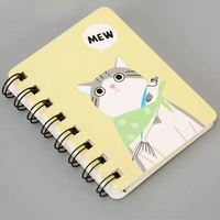 Carnet à spirale motif chat mignon, bloc-notes de poche portable, diverses couleurs, papeterie amusante pour étudiants et employés de bureau, rentrée scolaire