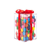 Boîte à bonbons en acrylique écologique de 3 mm avec couvercle pour fête, couleur et logo personnalisés, impression sérigraphique