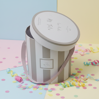 Meiho — grande boîte à chapeaux ronde de luxe, avec poignée de ruban