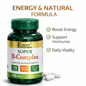 Suplemento de Complejo B Súper Popular con Vitamina C y Ácido Fólico para Apoyo Inmunológico y Energético, 150 Tabletas de Complejo B Súper - Product Image 2